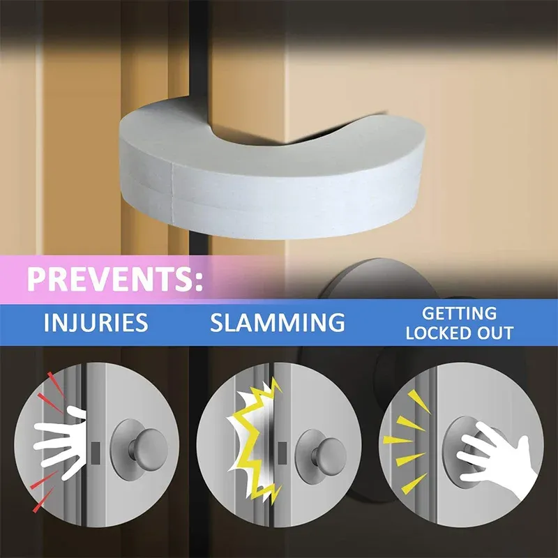 Protège-doigts de porte en mousse pour bébé, lot de 4 : sécurité enfant anti-pincement 3