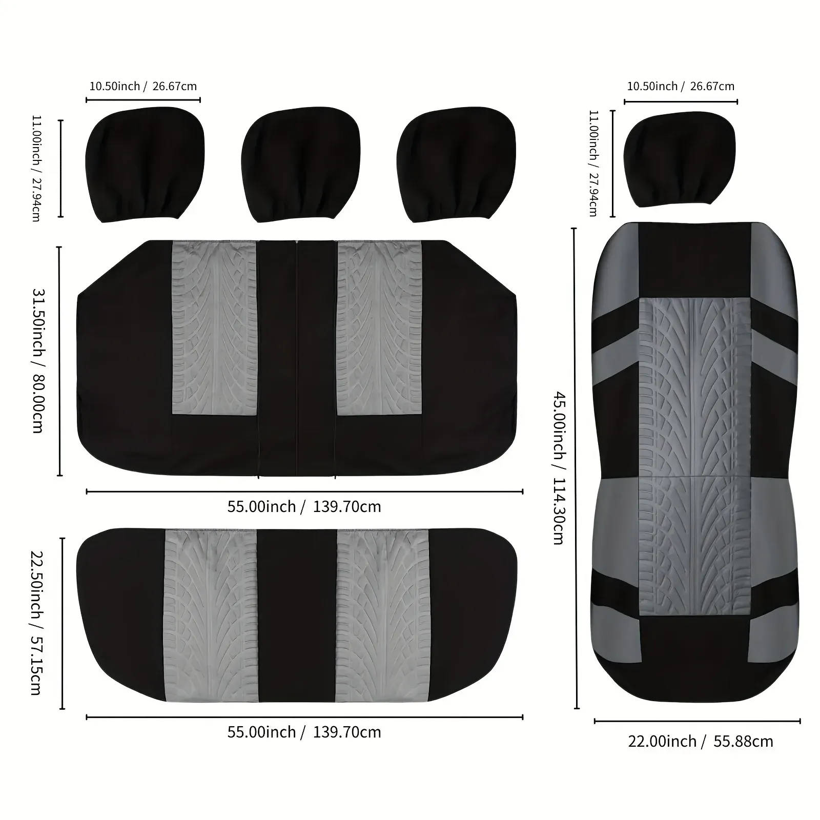 Ensemble complet de housses installées