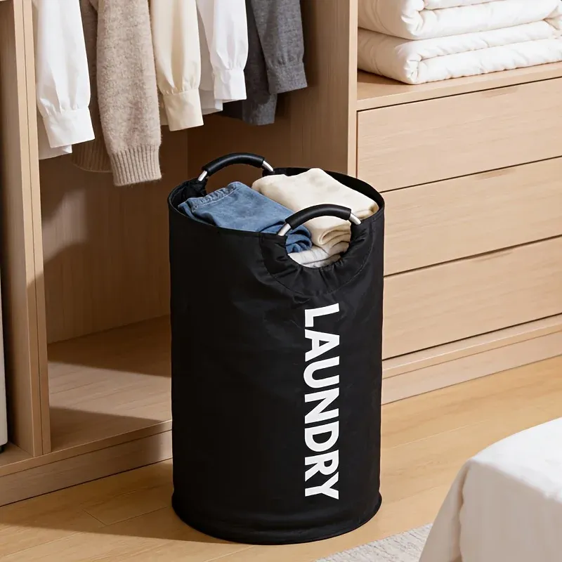 Panier de rangement pour linge extra large 80 L, rembourré, robuste et pliable 2