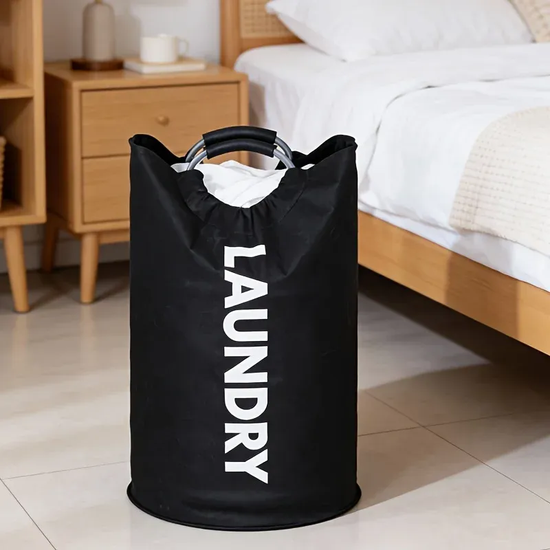Panier de rangement pour linge extra large 80 L, rembourré, robuste et pliable 4