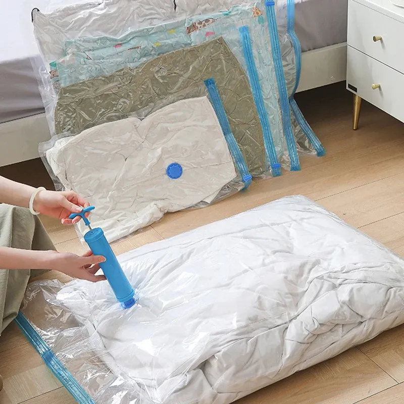 Sacs de rangement sous vide pour vêtements et literie, compacts et pliables, 1 pièce 1