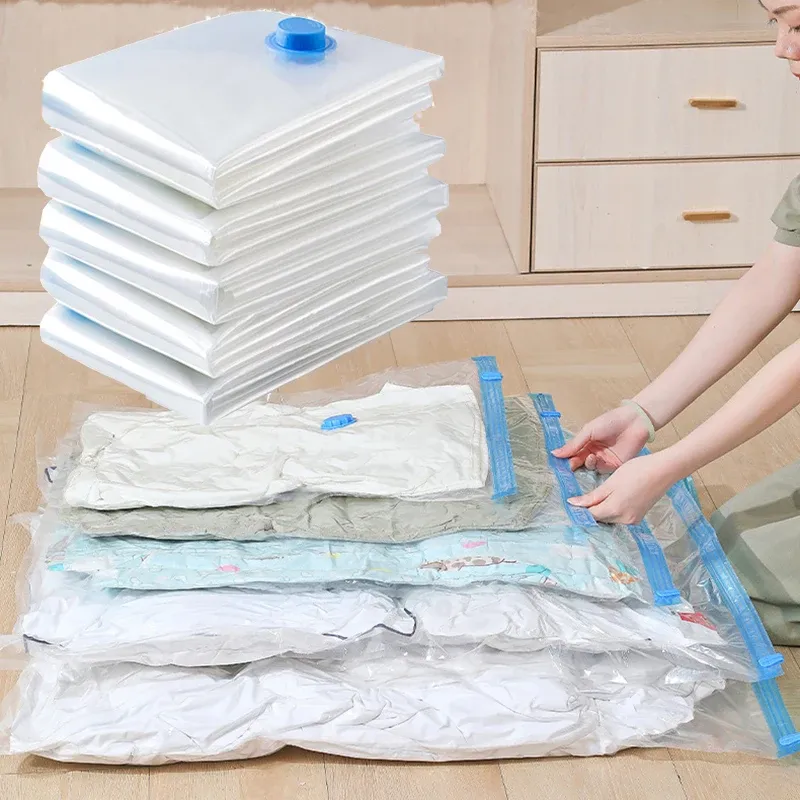 Sacs de rangement sous vide pour vêtements et literie, compacts et pliables, 1 pièce 5