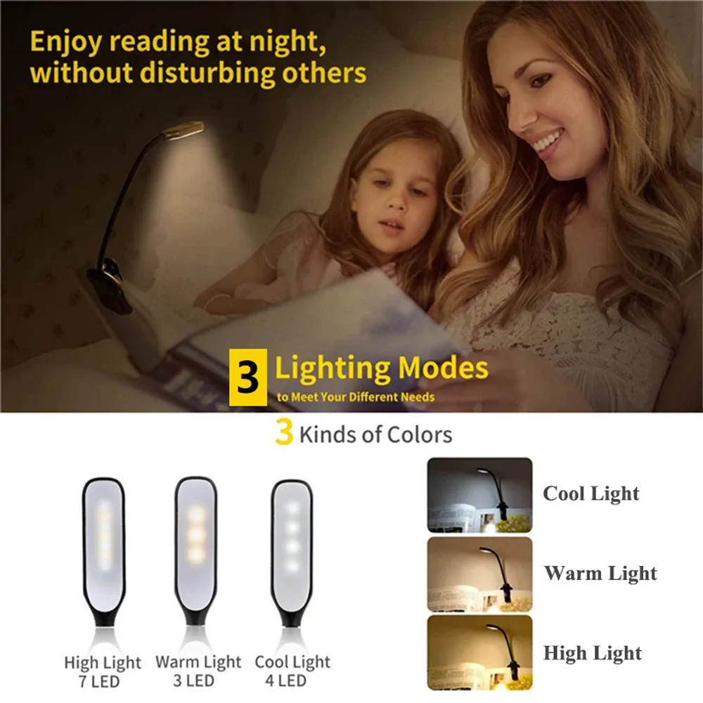 Clip et col flexible de la lampe