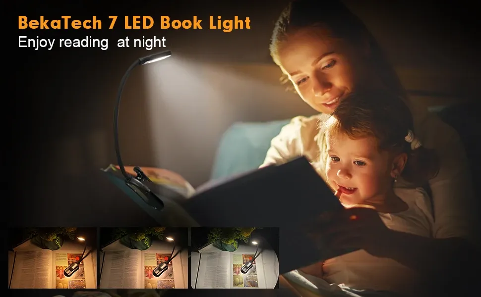 Mini lampe de lecture rechargeable à 7 LED