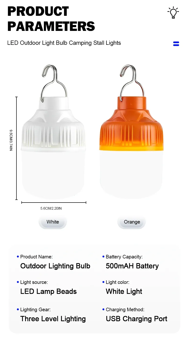 Lampe LED de secours pour l'extérieur