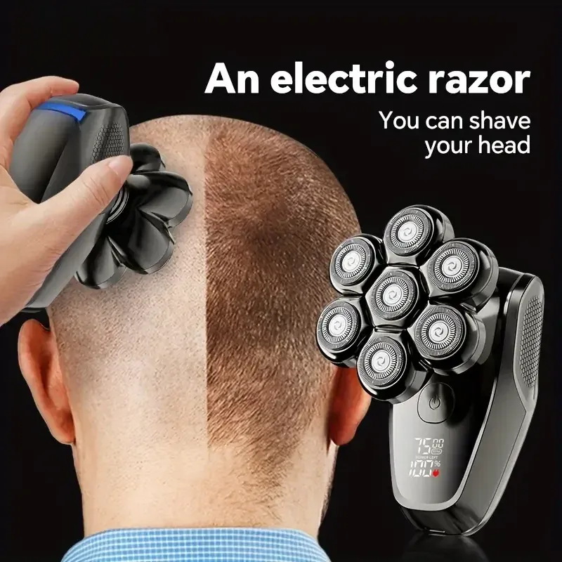 DOCOLAB Rasoir électrique rechargeable sans fil 5 en 1 pour homme, tondeuse et coupe-cheveux 2