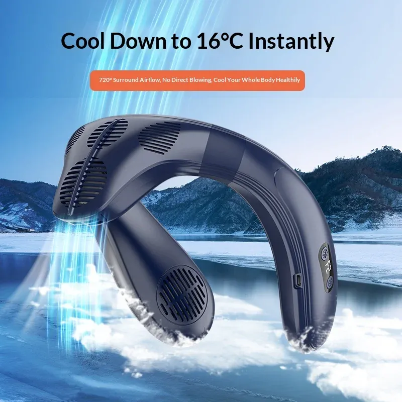 Ventilateur de cou portable rechargeable sans pales à semi-conducteurs 3