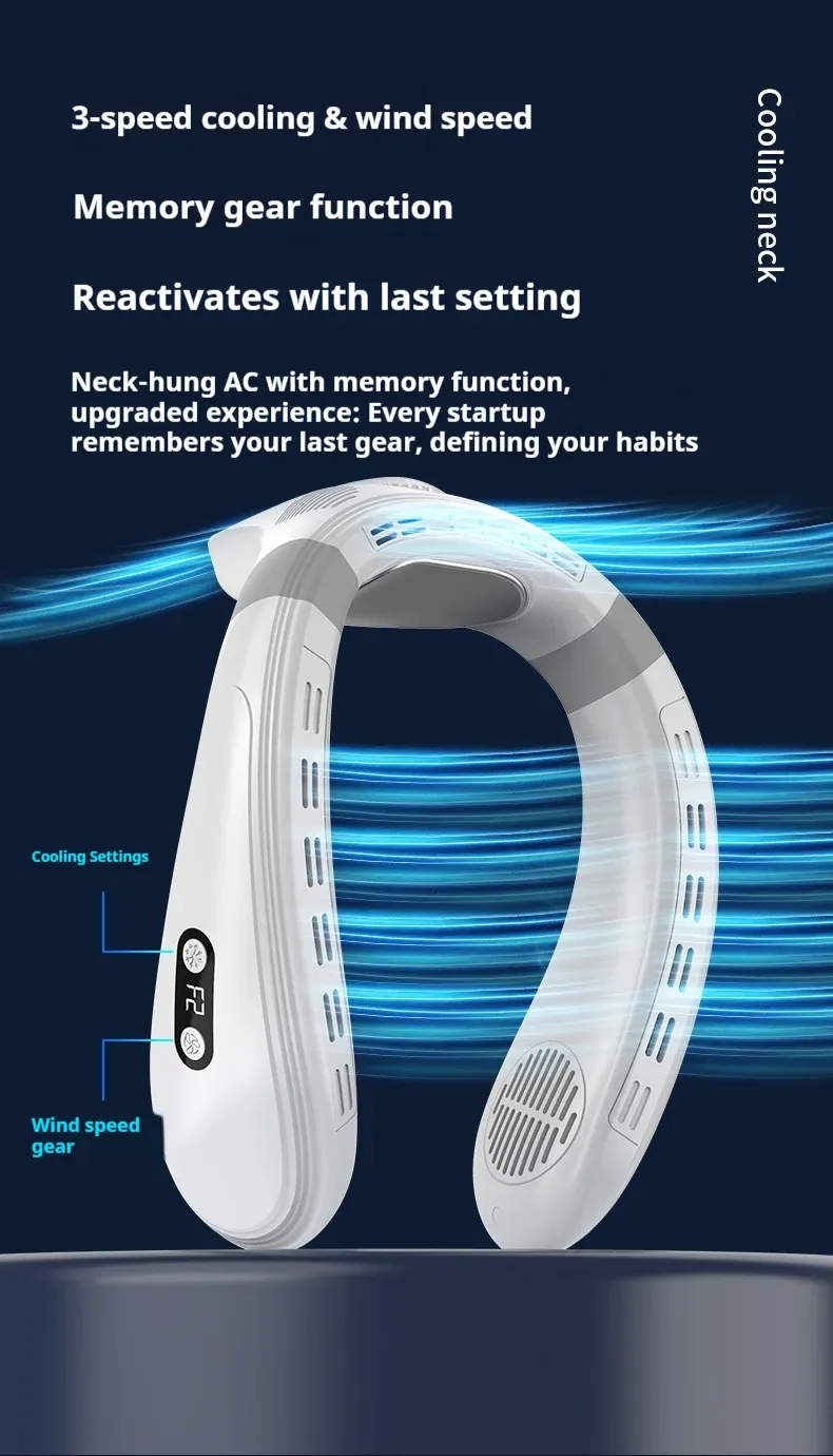 Ventilateur de cou sans pales en situation