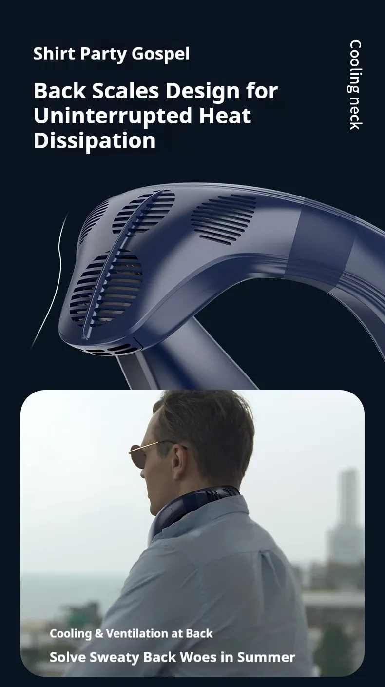 Ventilateur de cou en situation de voyage