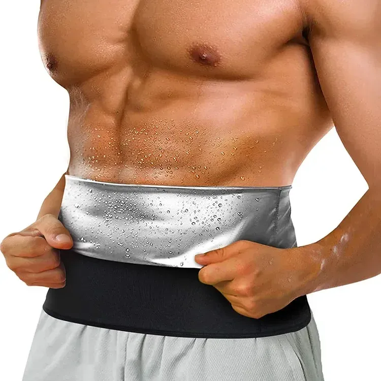 T-shirt sauna homme à effet gainant pour l'entraînement, haut de transpiration minceur avec contrôle du ventre 9