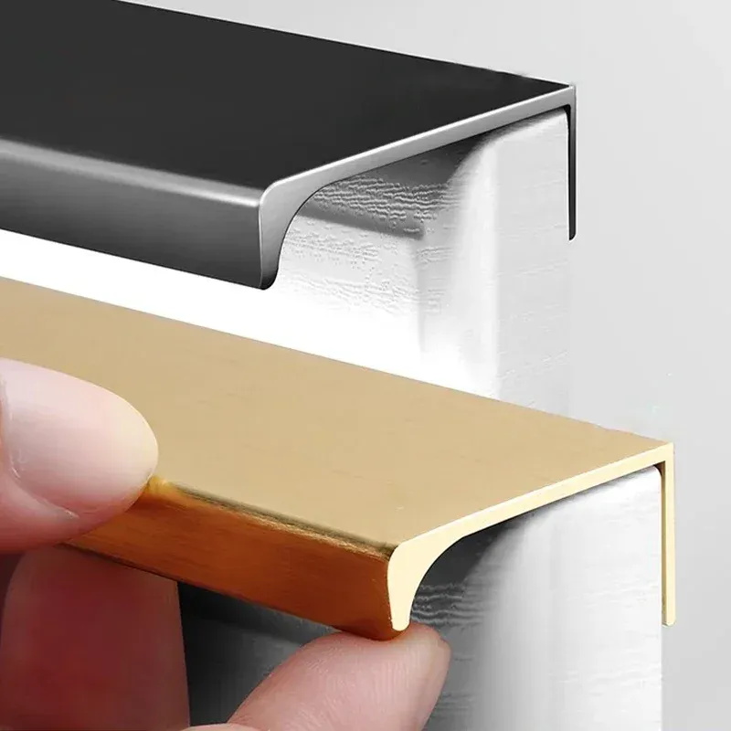 Poignées de meuble cachées avec vis en alliage d'aluminium 2
