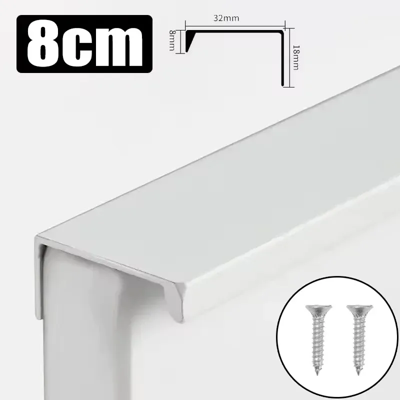 Poignées de meuble cachées avec vis en alliage d'aluminium 8