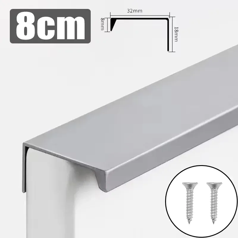Poignées de meuble cachées avec vis en alliage d'aluminium 9