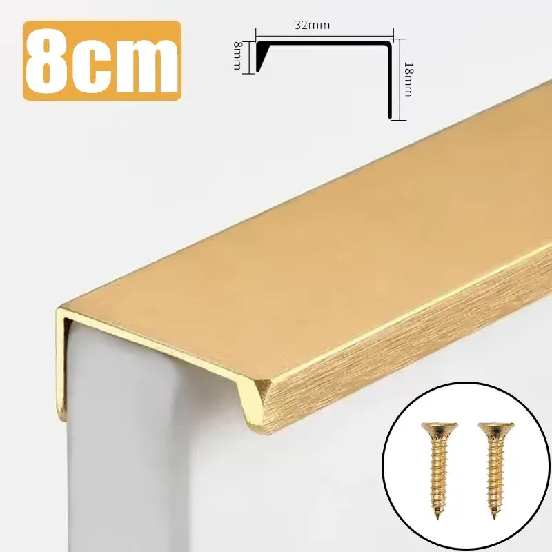 Poignées de meuble cachées avec vis en alliage d'aluminium 13