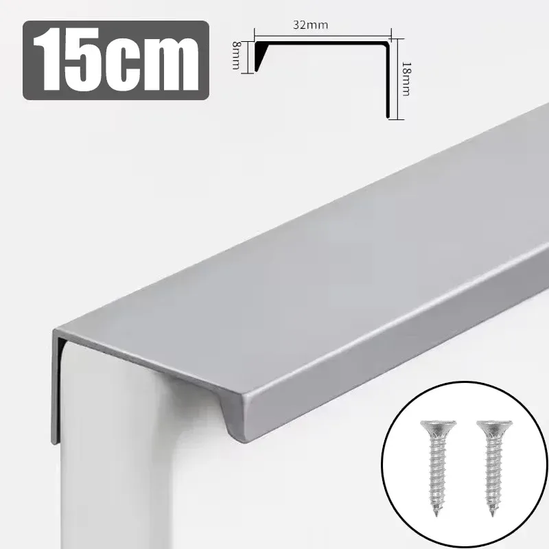 Poignées de meuble cachées avec vis en alliage d'aluminium 12