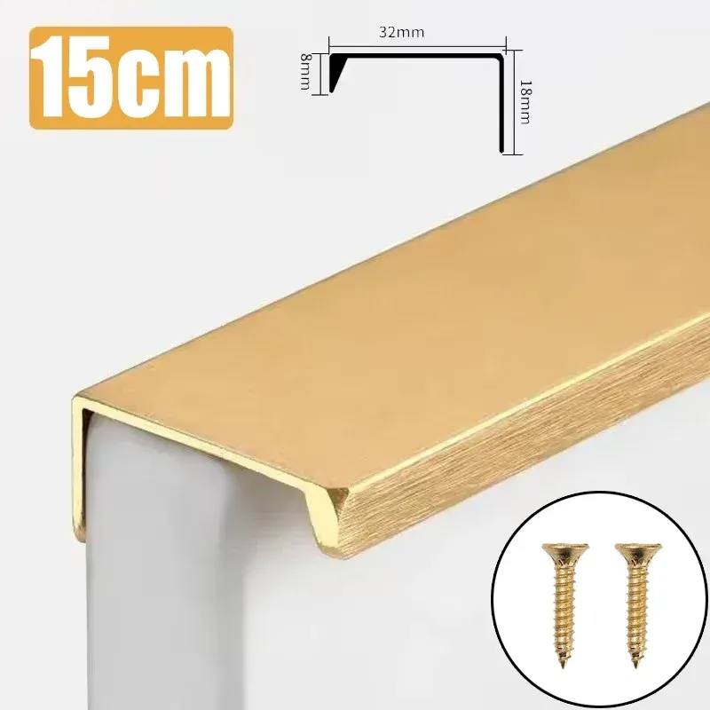 Poignées de meuble cachées avec vis en alliage d'aluminium 14
