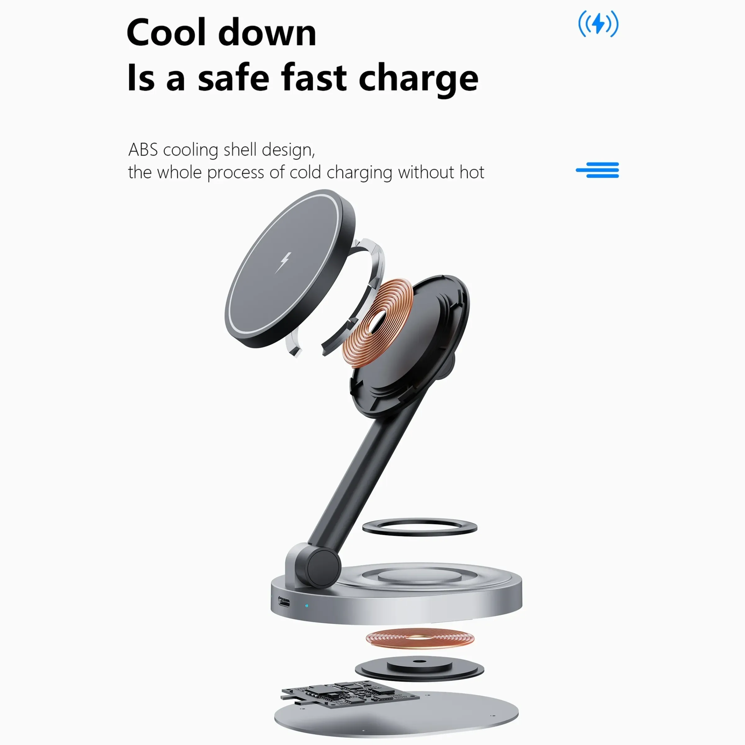 Support de chargeur magnétique sans fil 2 en 1 pour iPhone 15, 14, 13, 12, 11 Pro Max, 11, X, Apple Watch et AirPods, station de charge rapide 5