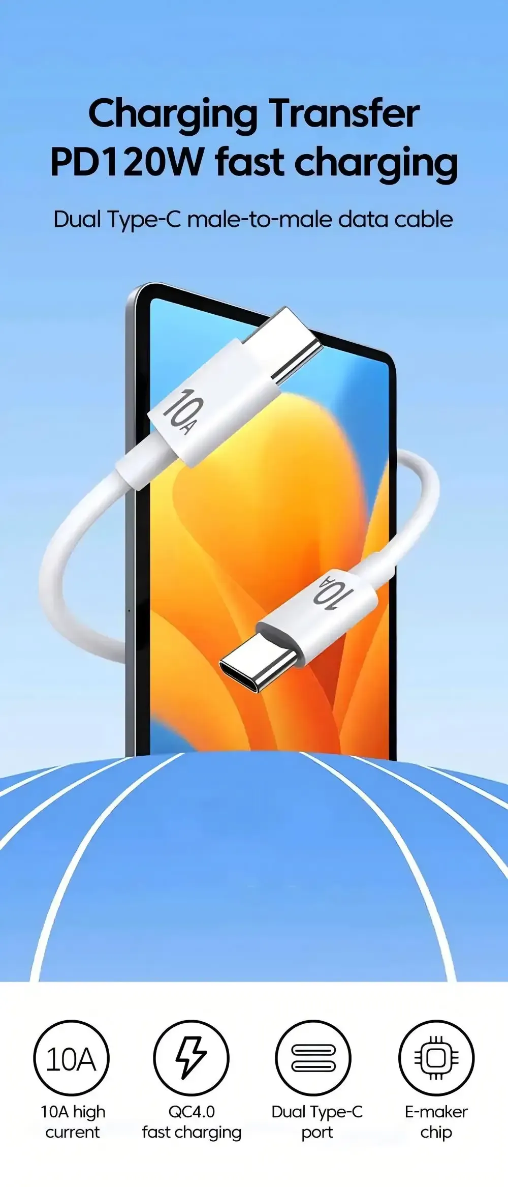 Câble de charge rapide NNBILI, présentation du produit