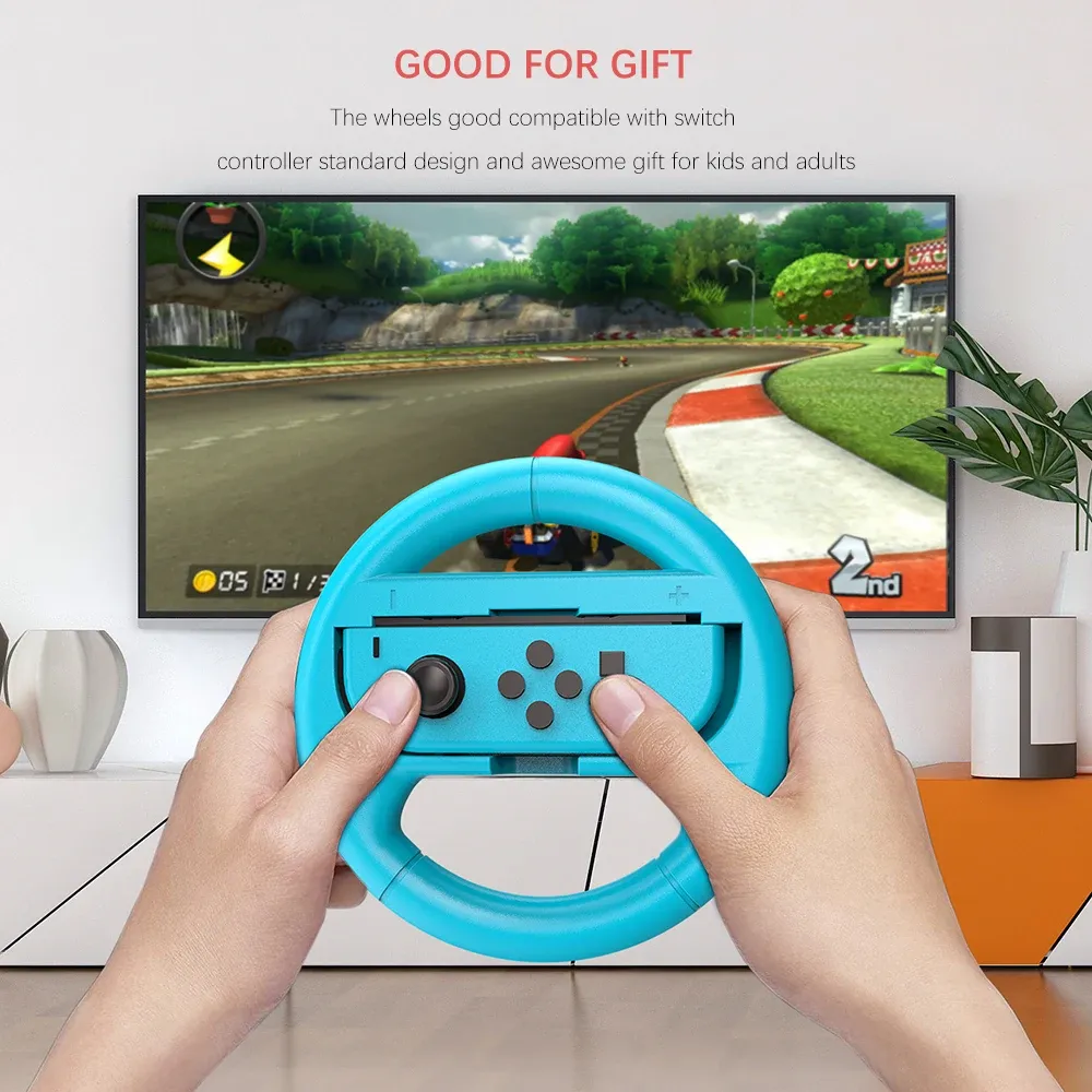 Ensemble de 2 pièces pour Nintendo Switch OLED : volant de course, poignée de manette et sac de transport 5