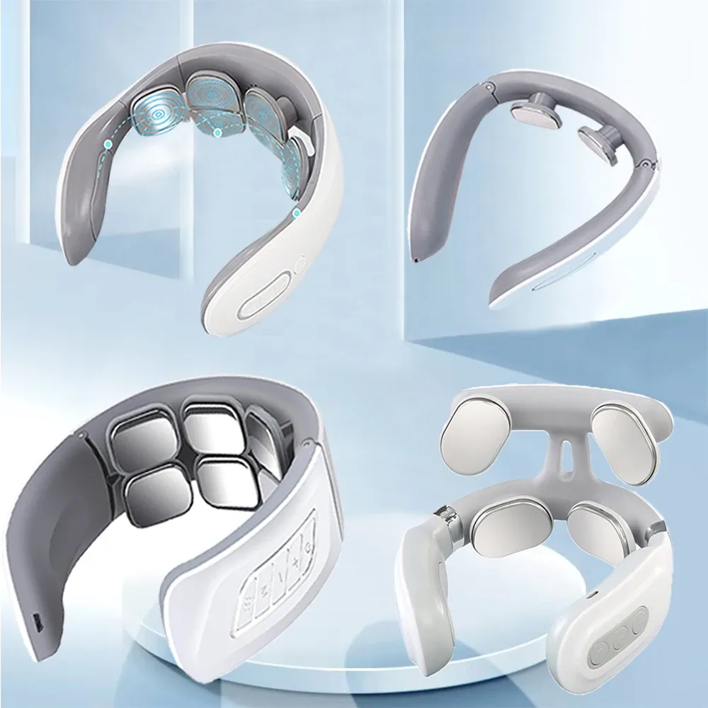 Masseur cervical intelligent portable, rechargeable par USB, pour soulager les douleurs cervicales, masseur électrique à tissus profonds pour la nuque 1