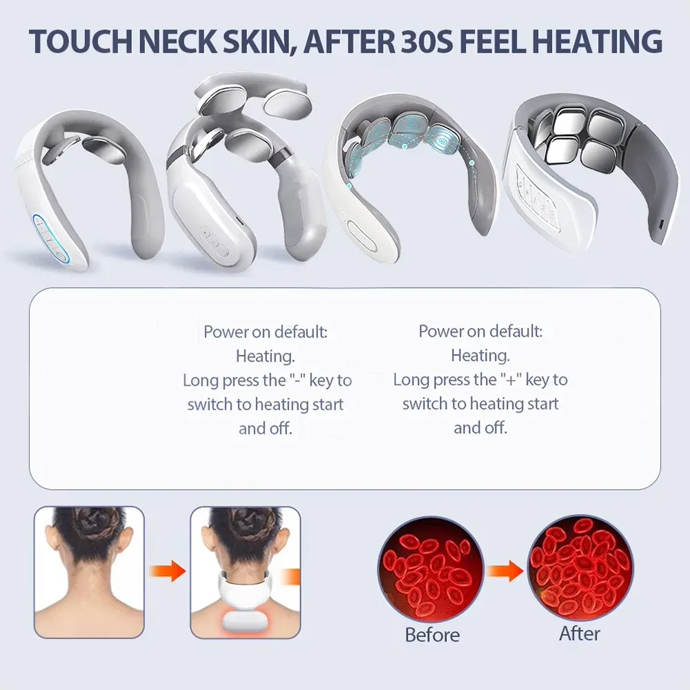 Masseur de cou intelligent portable, utilisation au cou