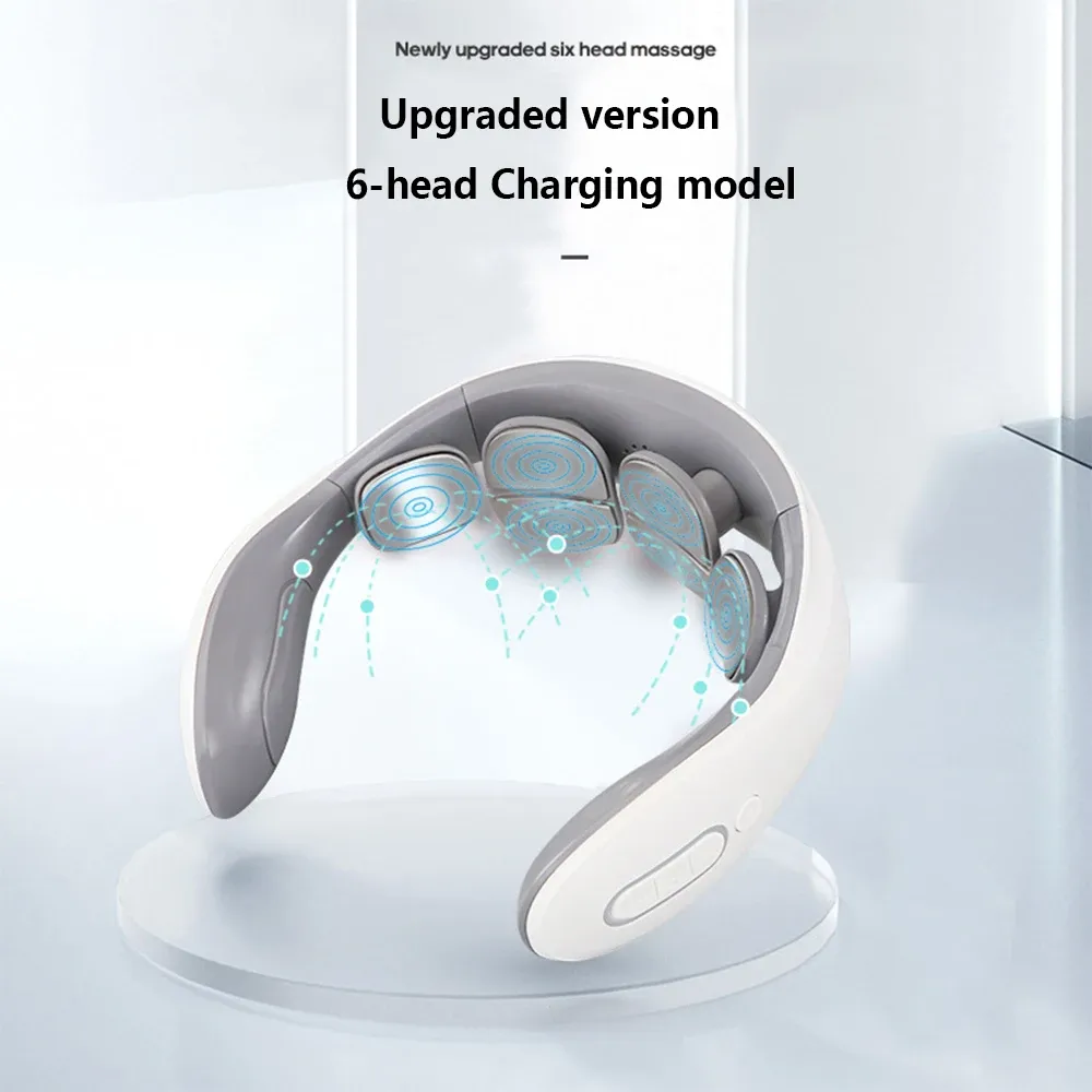 Masseur cervical intelligent portable, rechargeable par USB, pour soulager les douleurs cervicales, masseur électrique à tissus profonds pour la nuque 7