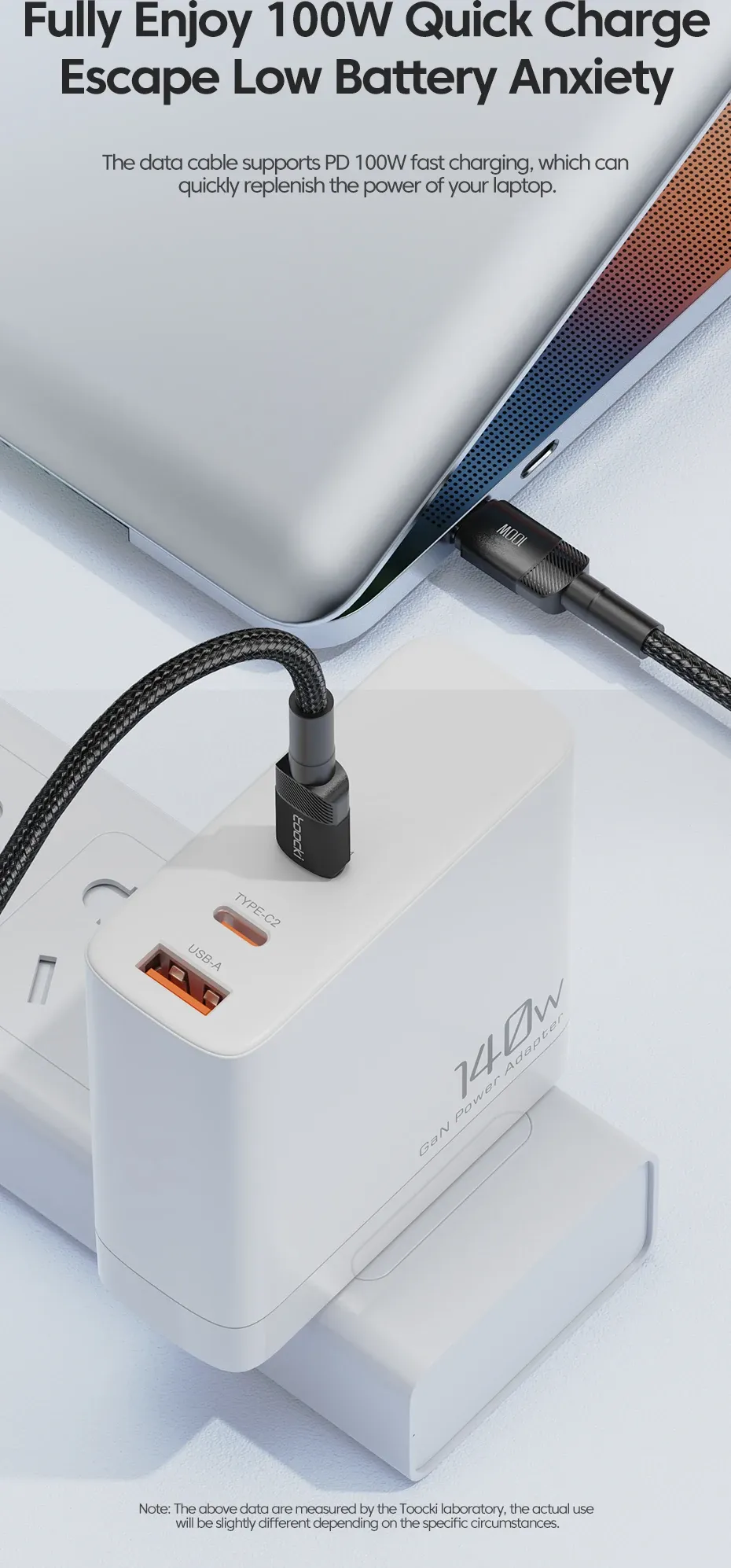 Charge complète de l'ordinateur portable en un temps record