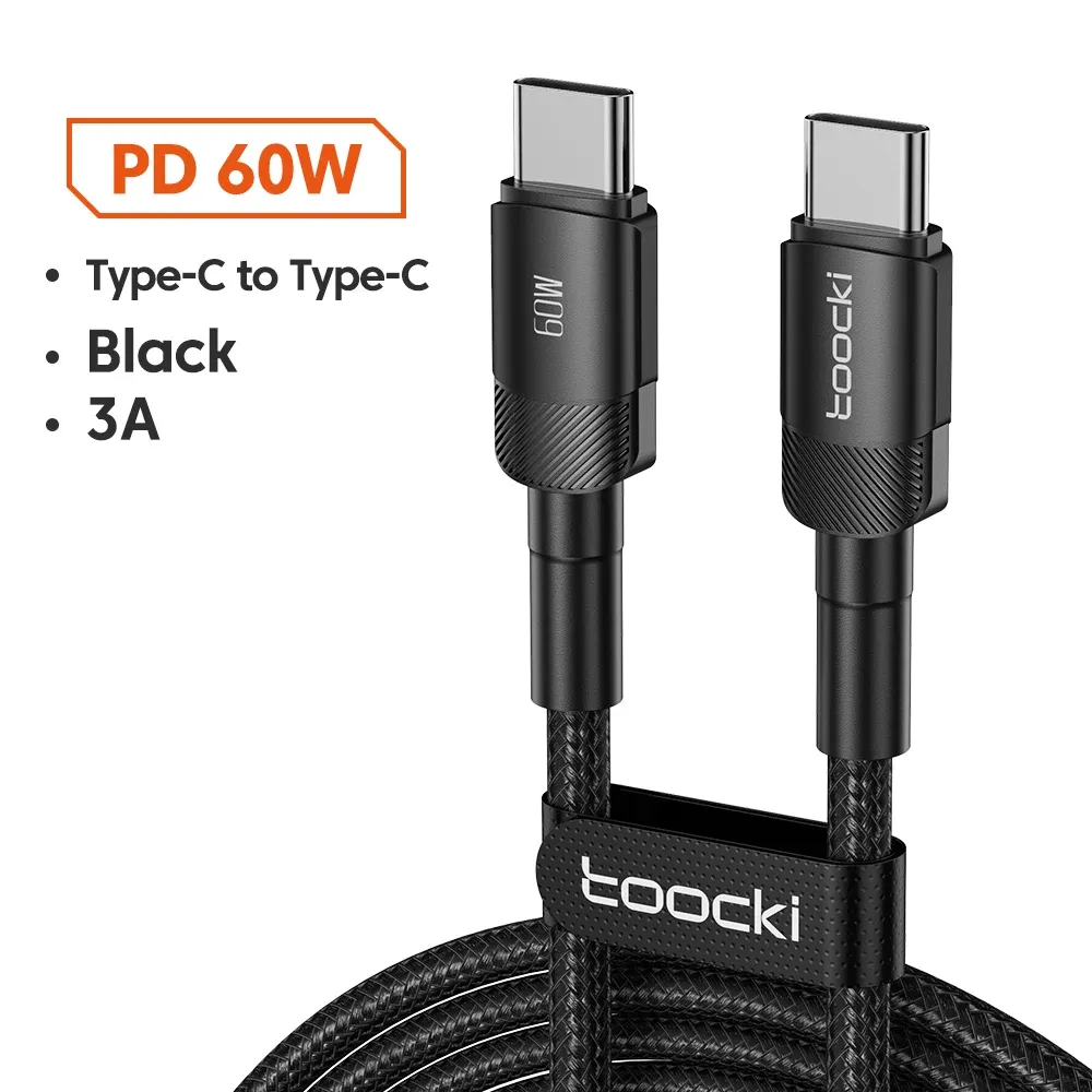 Câble USB-C vers USB-C 100 W Toocki, PD 3.0, charge rapide 4.0, pour iPhone 15, MacBook, Samsung et Xiaomi 12