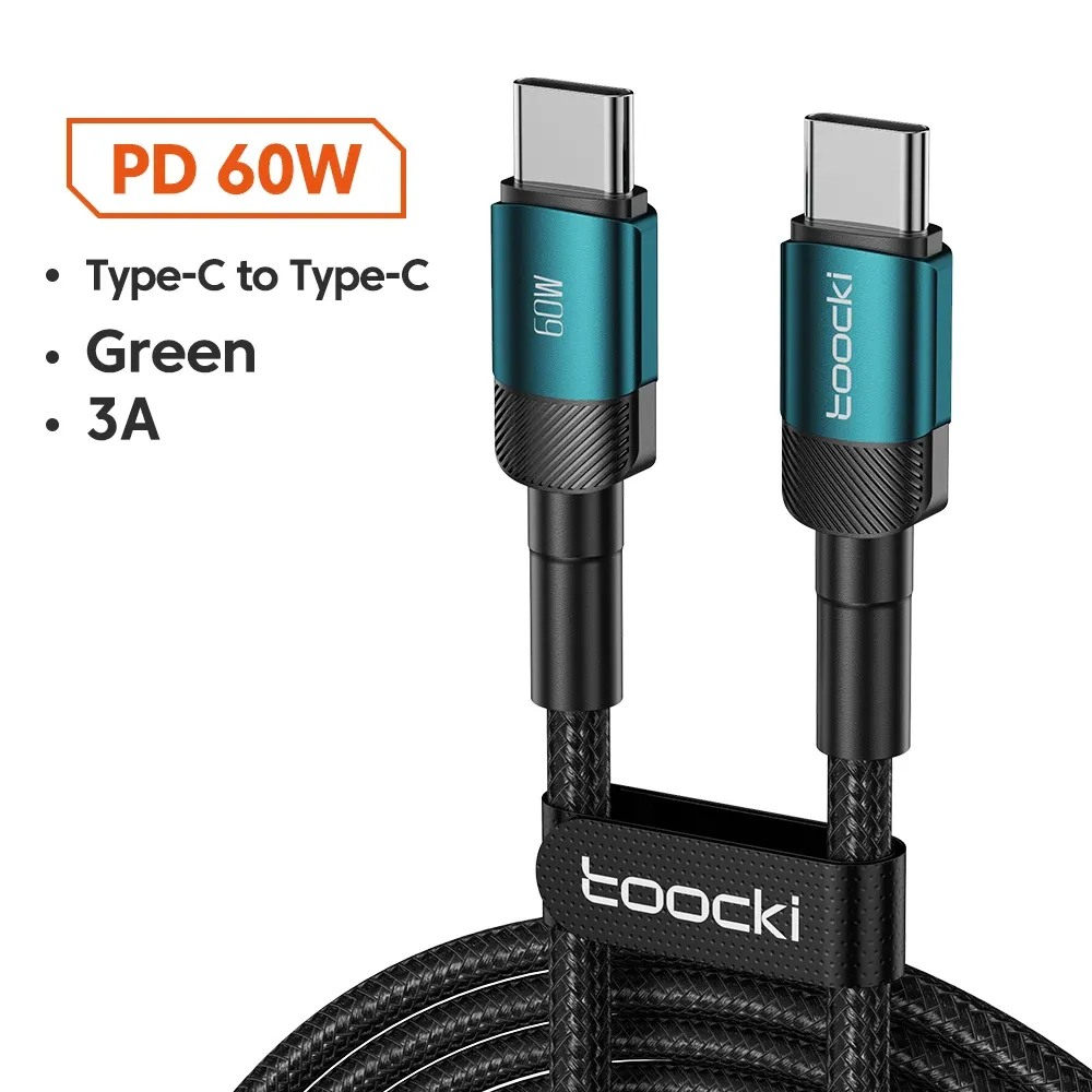 Câble USB-C vers USB-C 100 W Toocki, PD 3.0, charge rapide 4.0, pour iPhone 15, MacBook, Samsung et Xiaomi 17