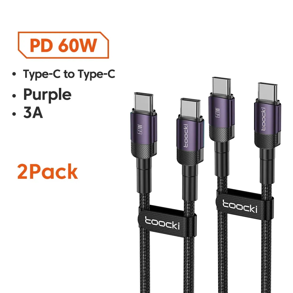Câble USB-C vers USB-C 100 W Toocki, PD 3.0, charge rapide 4.0, pour iPhone 15, MacBook, Samsung et Xiaomi 16