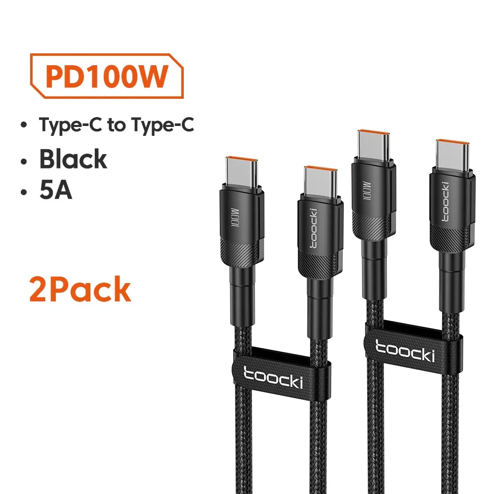 Câble USB-C vers USB-C 100 W Toocki, PD 3.0, charge rapide 4.0, pour iPhone 15, MacBook, Samsung et Xiaomi 8