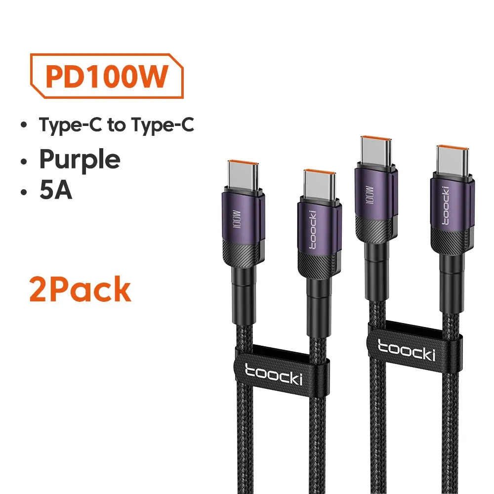 Câble USB-C vers USB-C 100 W Toocki, PD 3.0, charge rapide 4.0, pour iPhone 15, MacBook, Samsung et Xiaomi 13