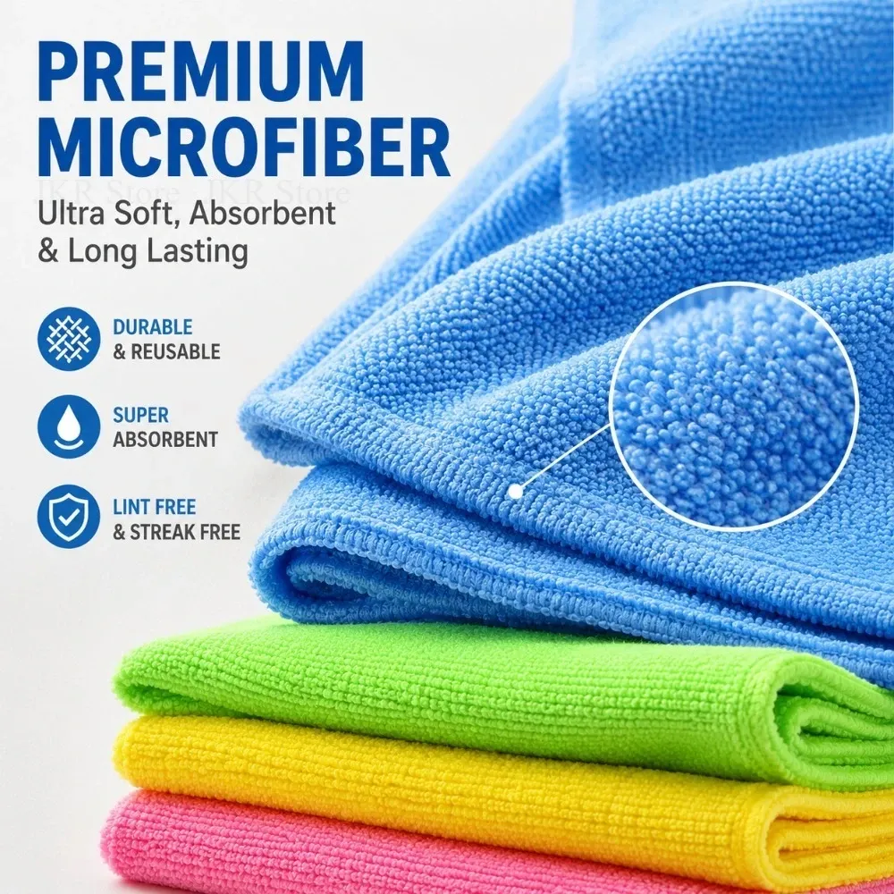 Chiffon en microfibre réutilisable pour la cuisine, la salle de bain et la vitre 3