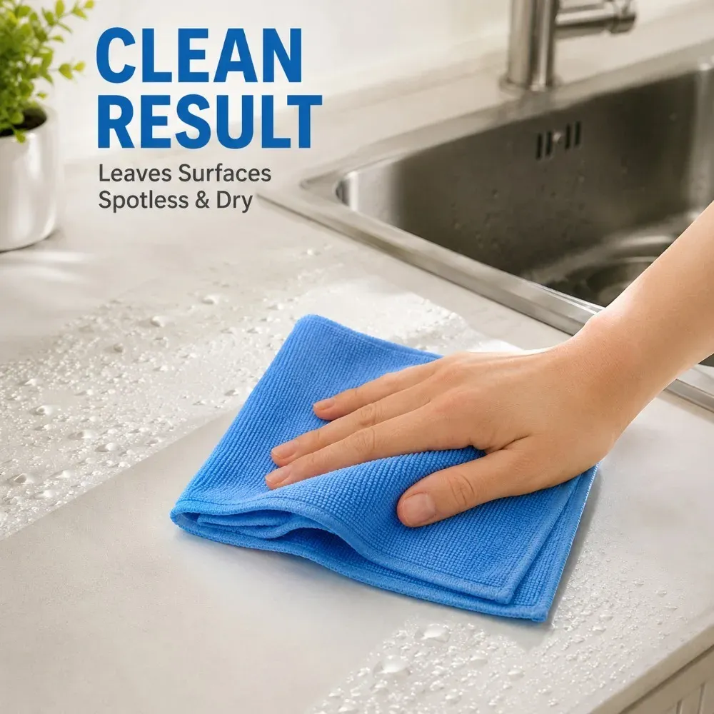 Chiffon en microfibre réutilisable pour la cuisine, la salle de bain et la vitre 2