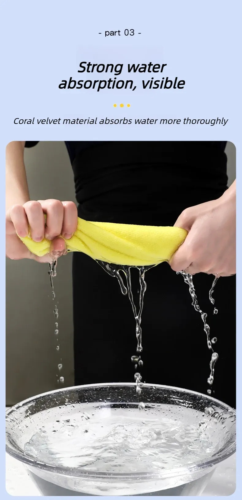 Chiffon de nettoyage en microfibre pour la cuisine