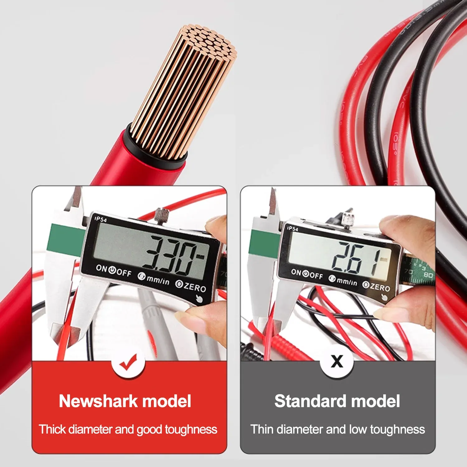Sondes de test pour multimètre 10 A / 20 A à pointe aiguille, tête de multimètre numérique, kit de câbles de sonde, en silicone 5