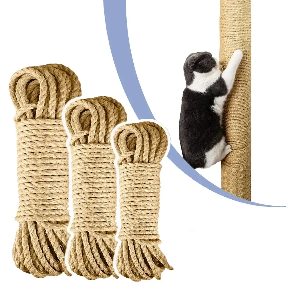 Corde à gratter en sisal naturel pour chat, 10 m / 20 m / 50 m