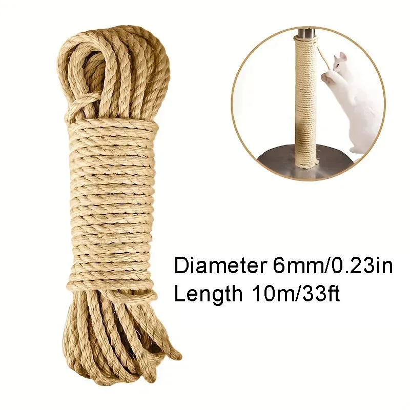 Corde à gratter en sisal naturel pour chat, 10 m / 20 m / 50 m 9