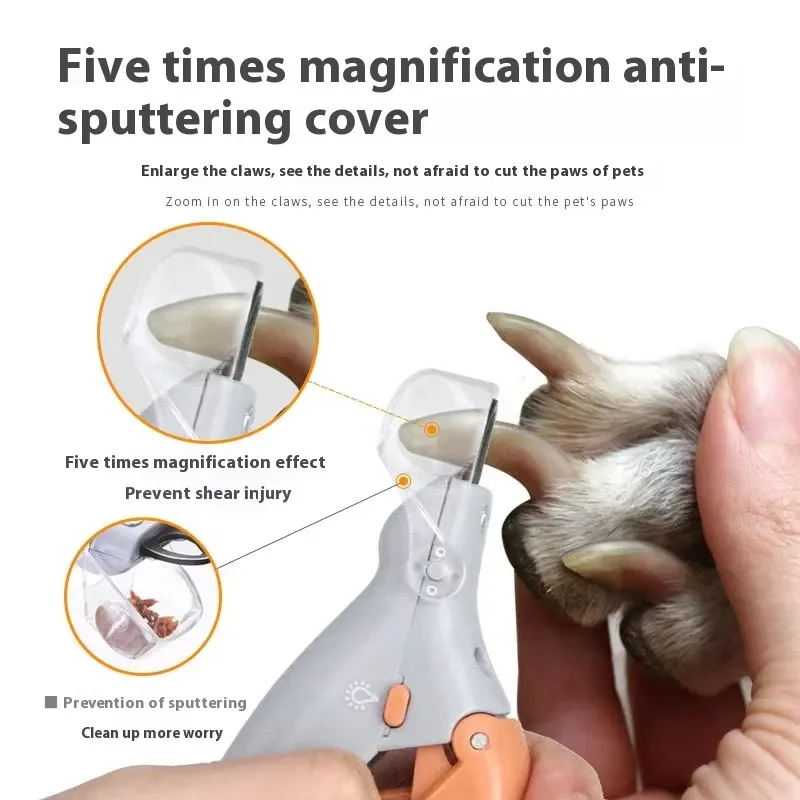 LED coupe-ongles... wait, the source is already French. Cleaning it up into a clean, professional title without spammy keywords:

Coupe-ongles LED pour animaux de compagnie, ciseaux de toilettage pour chats et chiens avec lumière, soin des griffes simple et sûr, 1 pièce 5