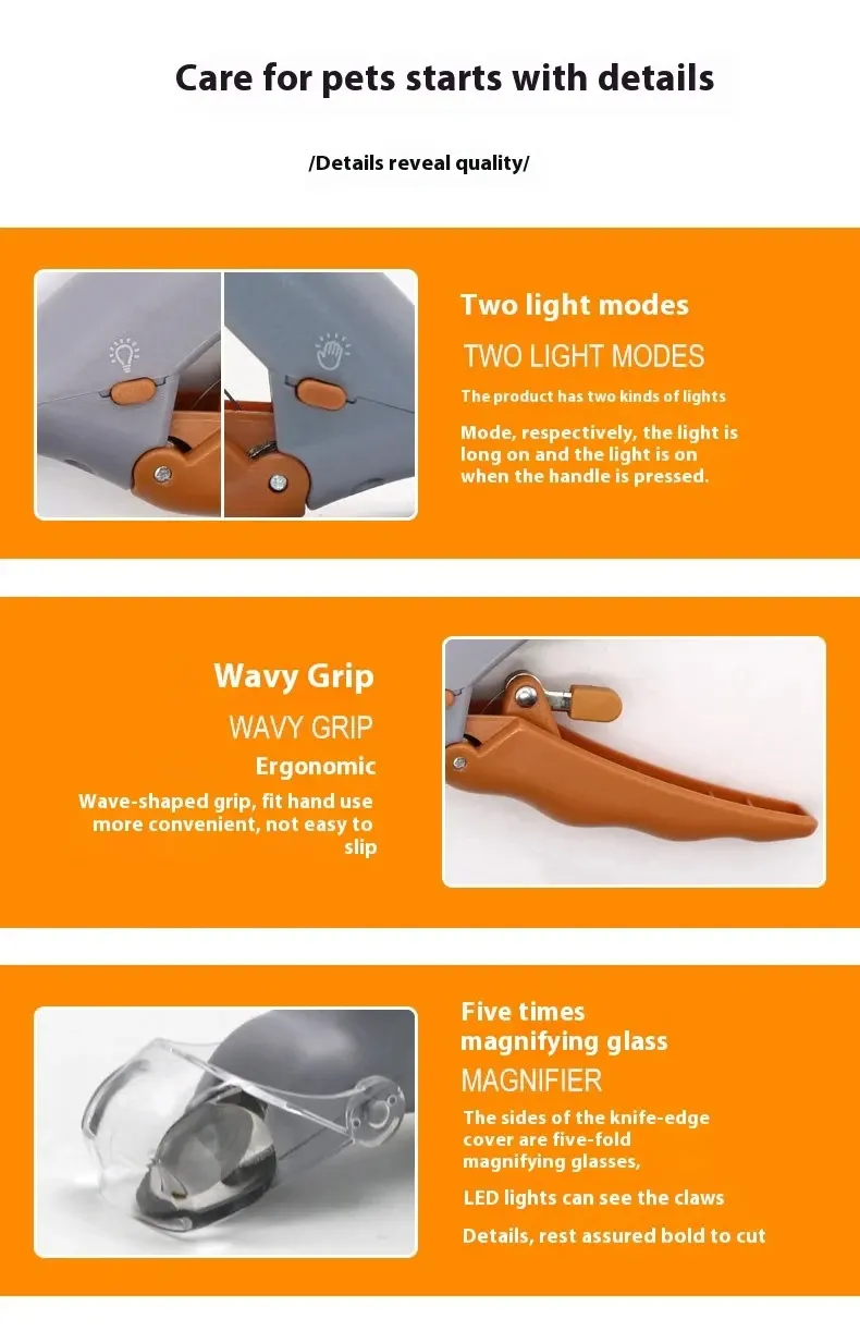 Coupe-ongles LED en utilisation