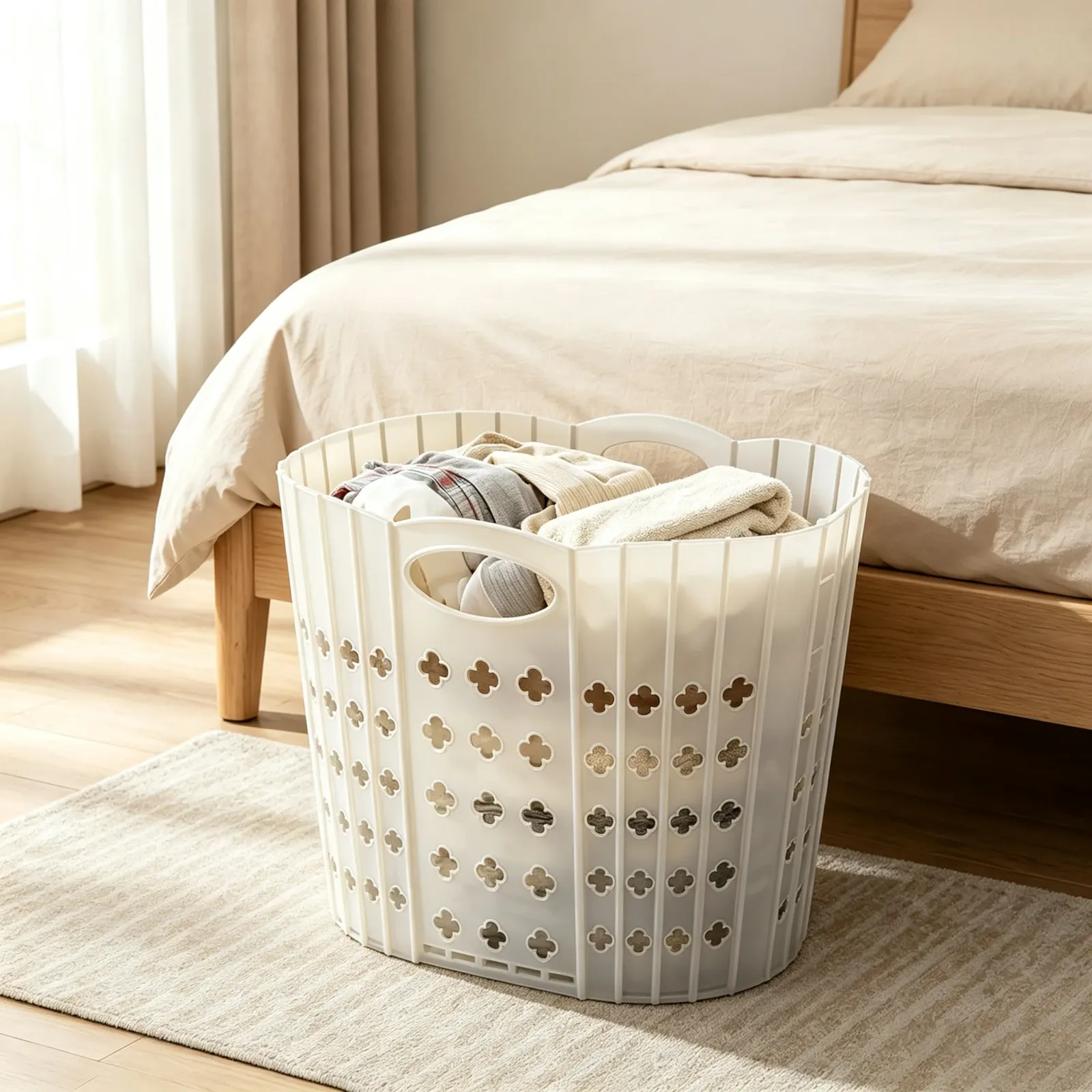Panier à linge pliable, vue d'ensemble