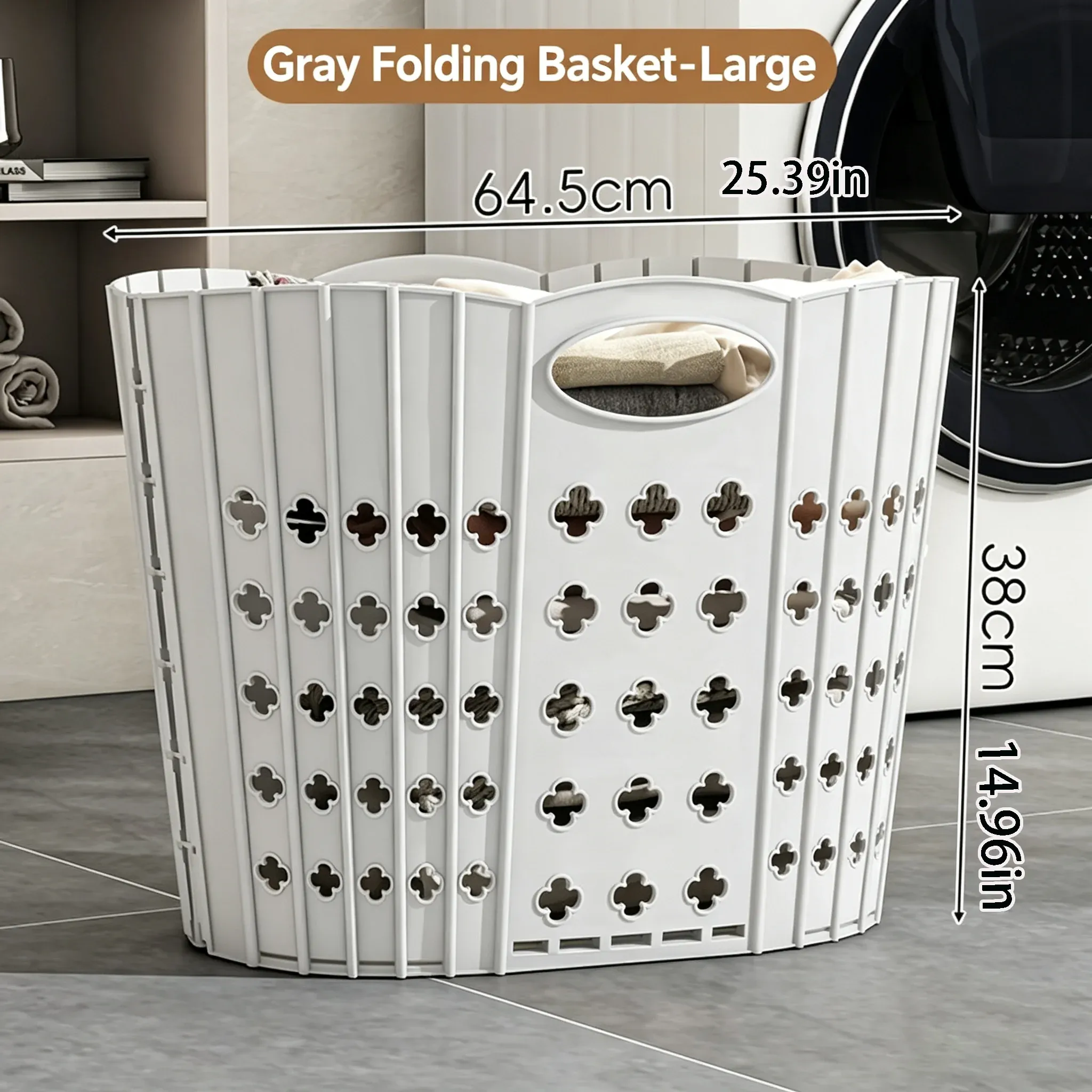 Panier à linge pliable avec poignée – Rangement compact pour vêtements, jouets et articles divers 9
