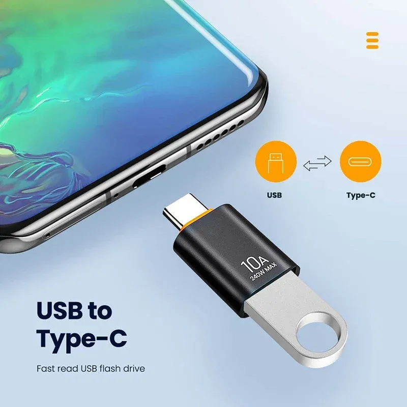 Adaptateur USB-C 3.0 vers USB 3.0 pour téléphone portable, convertisseur USB-C mâle vers femelle pour ordinateurs portables et PC 3