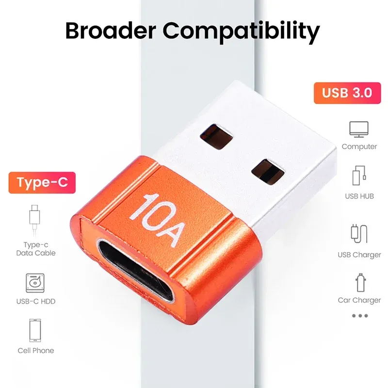 Adaptateur USB-C 3.0 vers USB 3.0 pour téléphone portable, convertisseur USB-C mâle vers femelle pour ordinateurs portables et PC 4