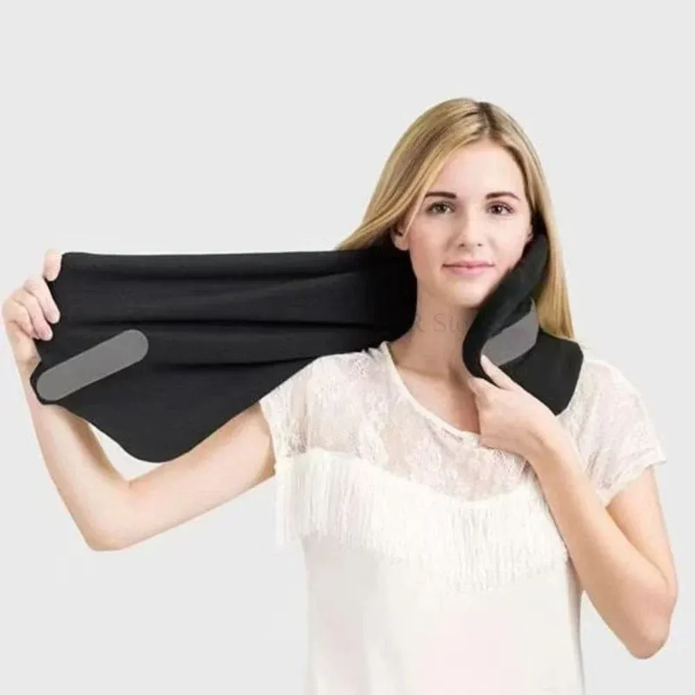 Coussin de voyage ergonomique en forme de U pour le cou, portable, idéal pour les longs vols, les trajets en voiture et la sieste au bureau 2