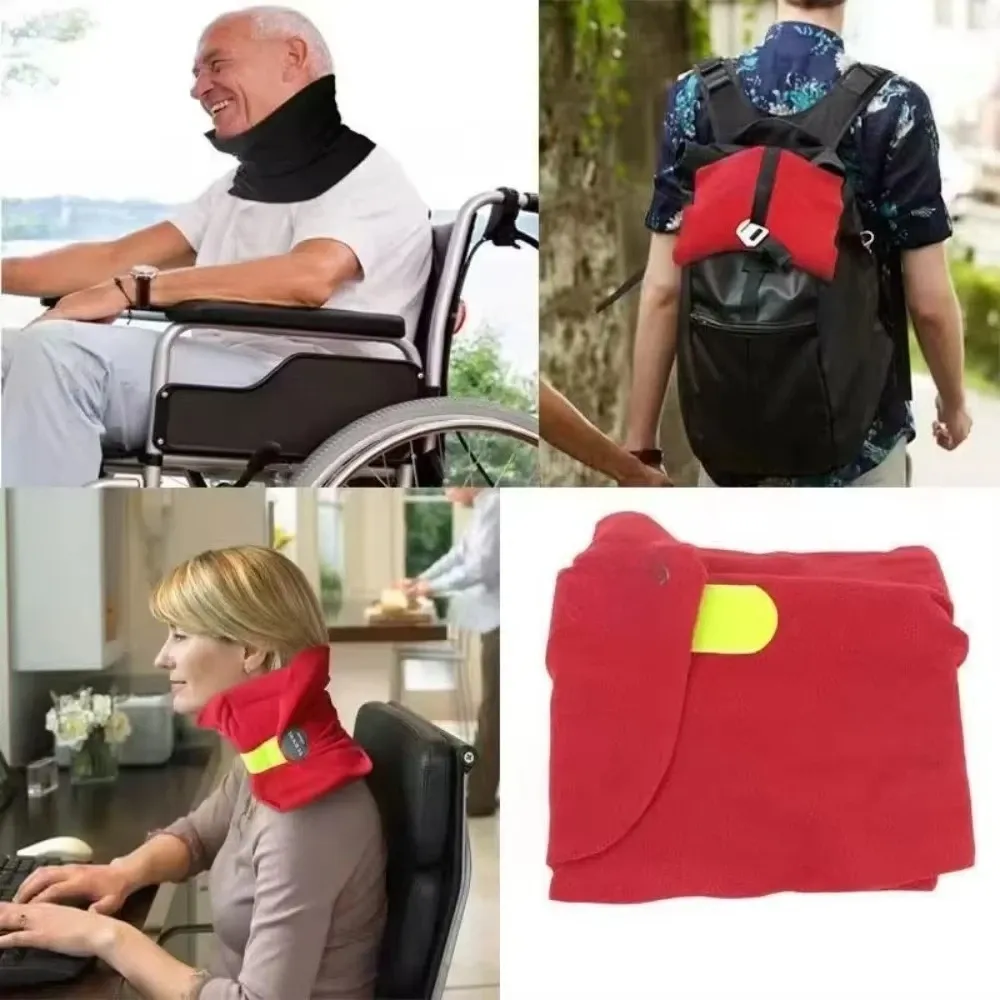 Coussin de voyage ergonomique en forme de U pour le cou, portable, idéal pour les longs vols, les trajets en voiture et la sieste au bureau 5