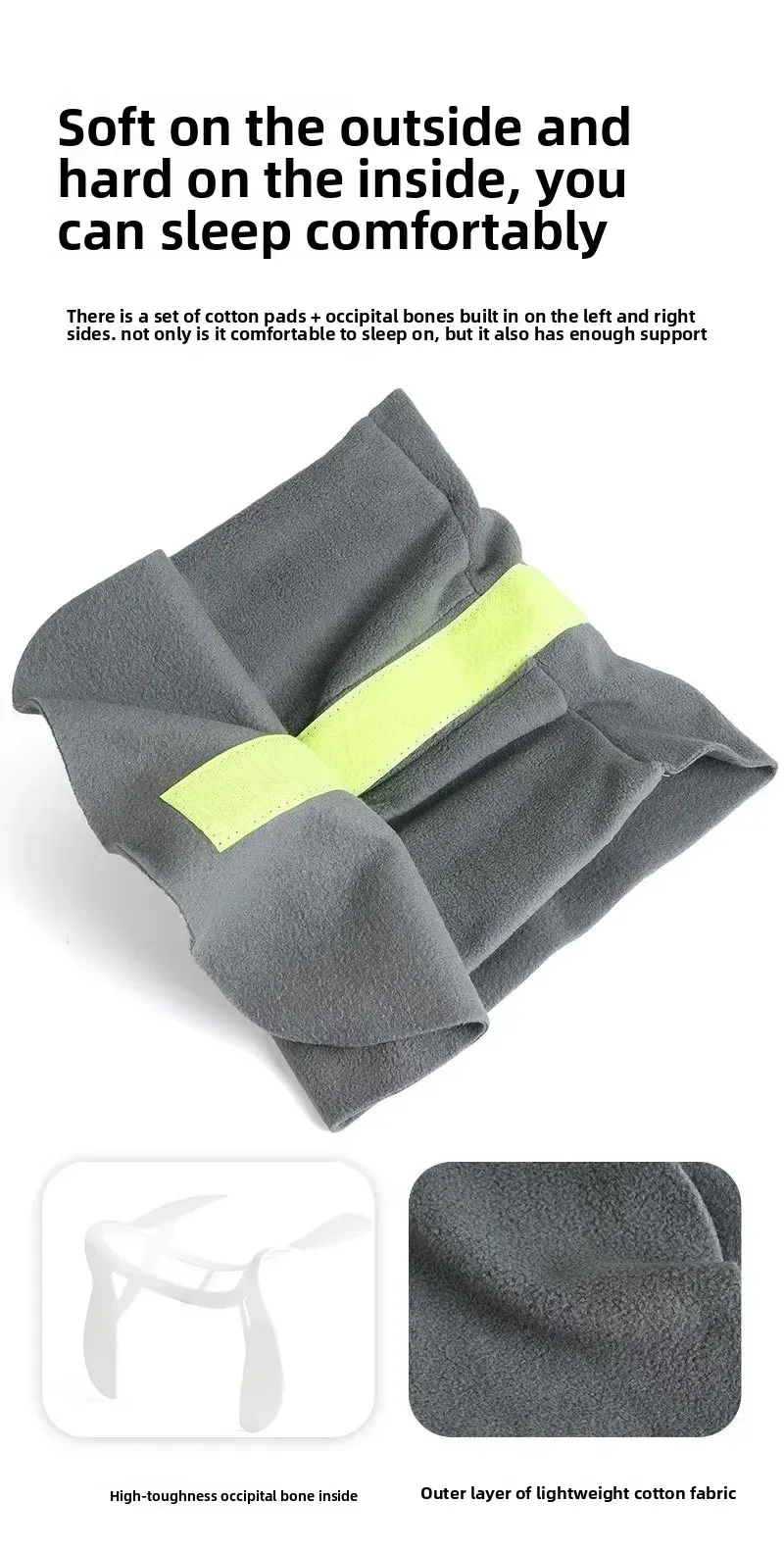 Coussin de voyage ergonomique dans un environnement de détente