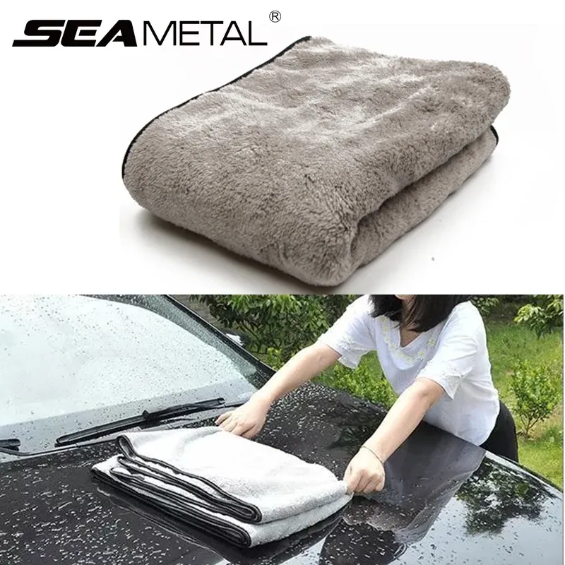 Serviette en microfibre 100 x 40 cm ultra-absorbante pour le lavage et le séchage de voiture 1