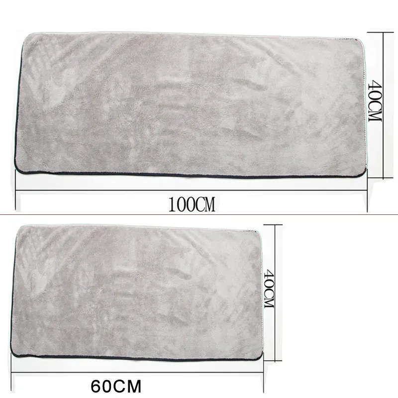 Serviette en microfibre 100 x 40 cm ultra-absorbante pour le lavage et le séchage de voiture 4