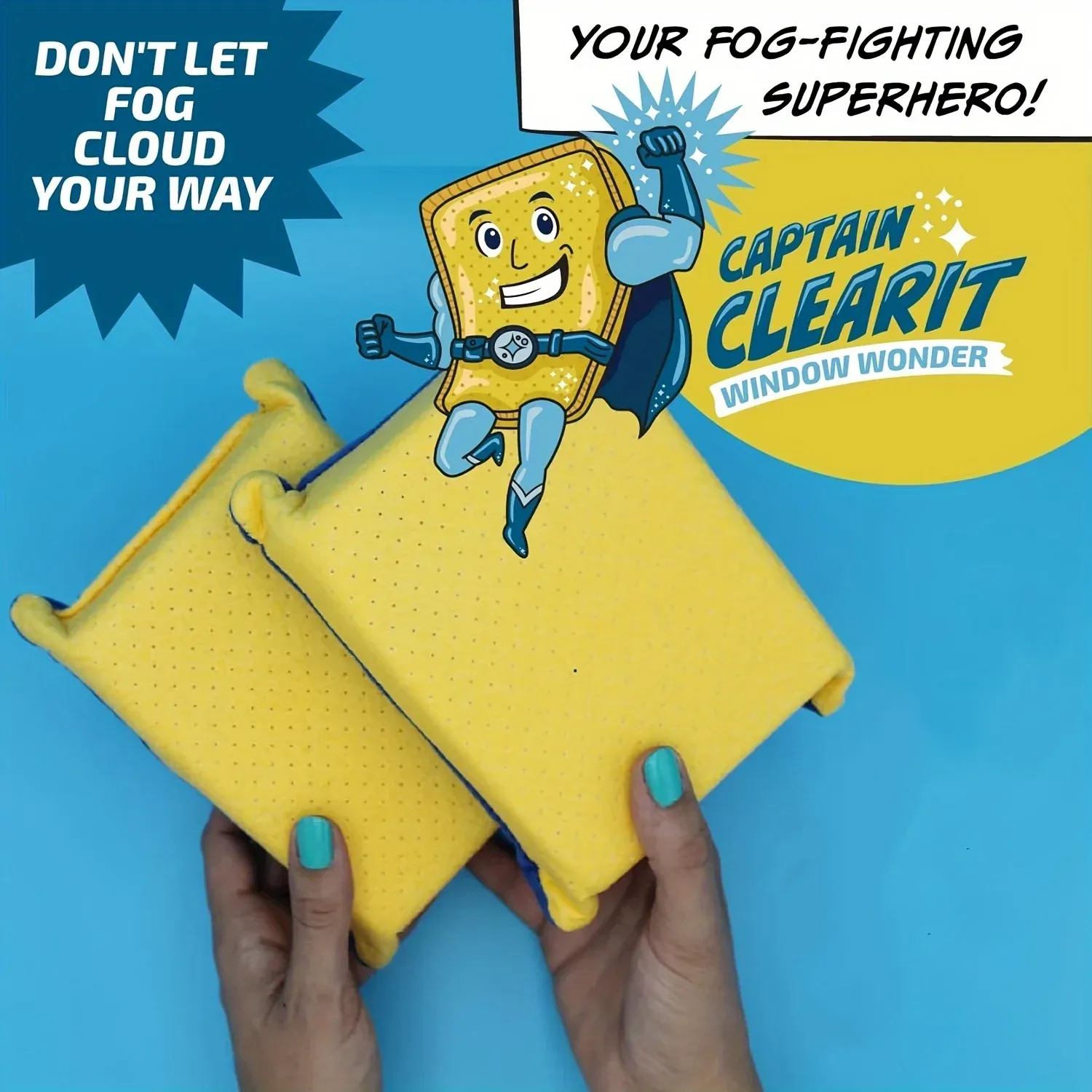 Éponge désembueuse pour pare-brise en situation